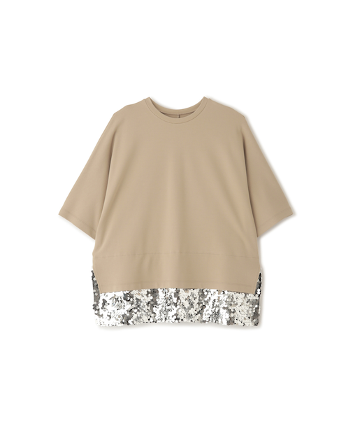 スパングルヘムジャージーカットソー