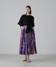 ◆ブラッシュフラワープリントスカート