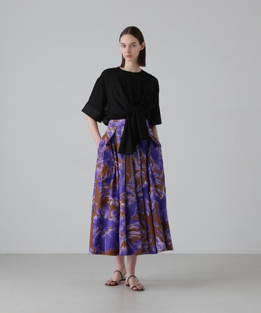 ◆ブラッシュフラワープリントスカート