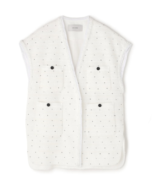 シルキーオーガンジーテーラージャケット｜アドーアの通販｜&mall