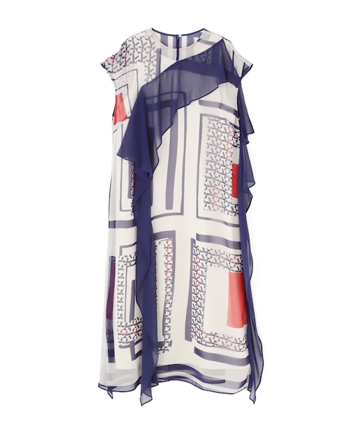 メディタラニアンプリントワンピース