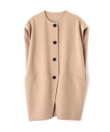 ソリッドウールリバーノーカラージレ