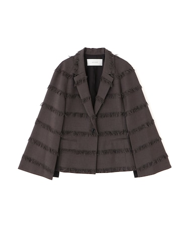 フリンジチェックジャケット