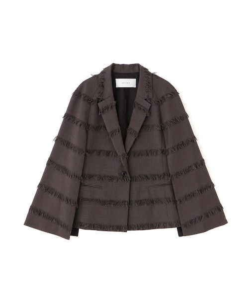 フリンジチェックジャケット