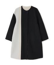 ◆Ｃａ混２ＴＯＮＥリバーノーカラーコート