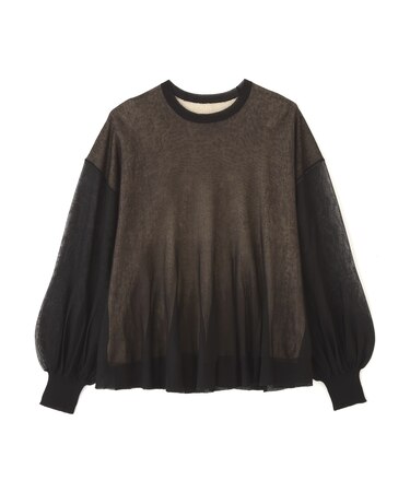 シアーレイヤードニット