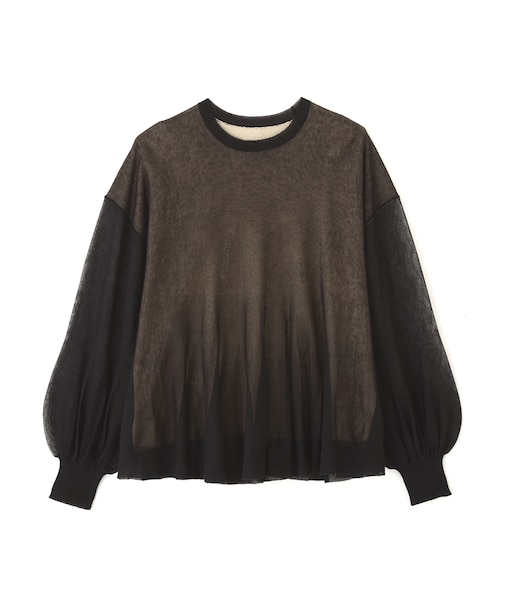 シアーレイヤードニット