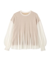 シアーレイヤードニット