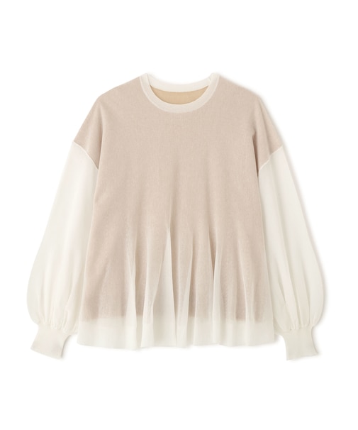 シアーレイヤードニット