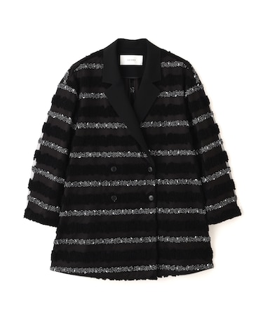 ◆チャンキーテープボーダージャケット