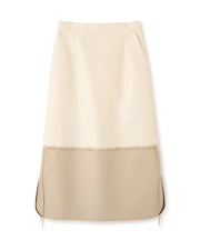 ◆レースアップフェイクレザースカート