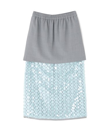 ◆フラワーシークインスカート