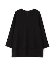 バックサテンジョーゼットＶネック