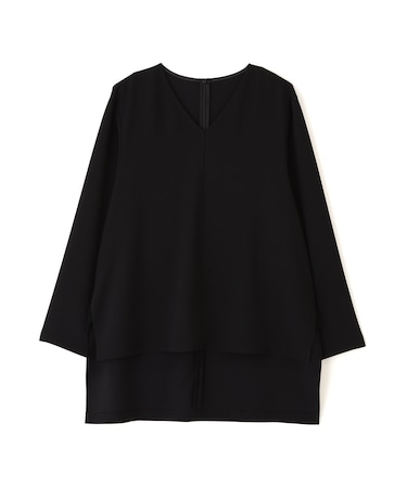 バックサテンジョーゼットVネック