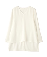 バックサテンジョーゼットＶネック