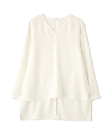 バックサテンジョーゼットVネック