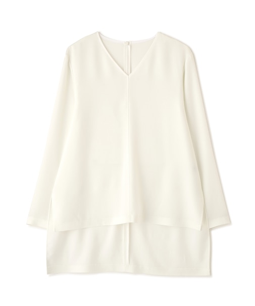 バックサテンジョーゼットVネック