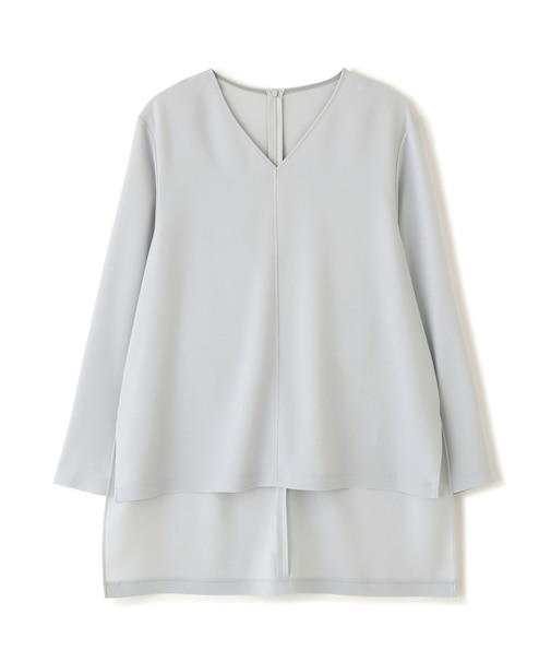 バックサテンジョーゼットＶネック