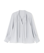 バックサテンジョーゼットブラウス