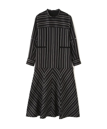 マルチストライプジャガードワンピース