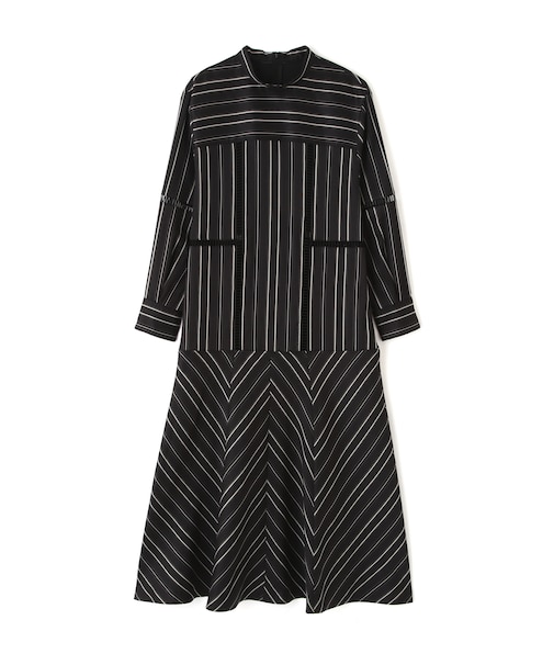 マルチストライプジャガードワンピース