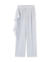 バックサテンジョーゼットパンツ