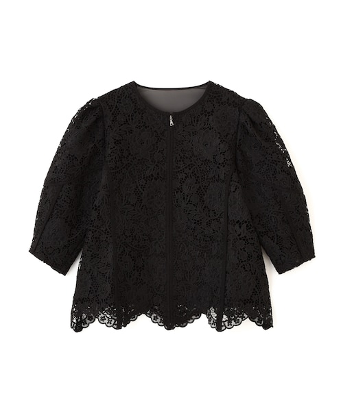 BLACK LABEL＞ボタニカルコードレースブラウス｜アドーアの通販｜&mall