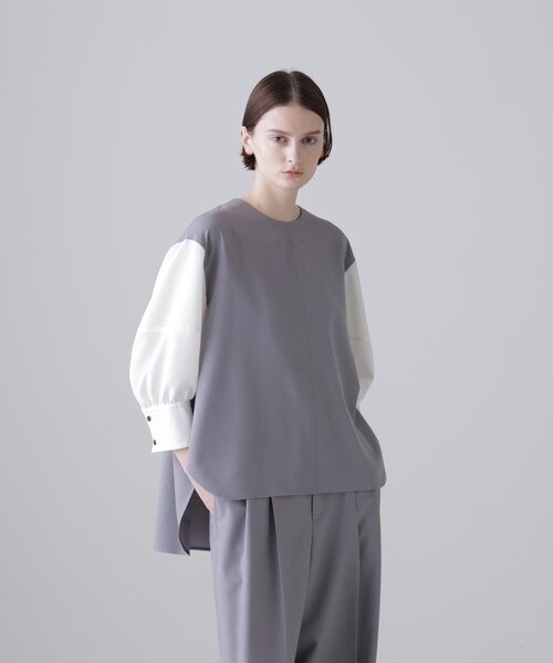 ◇ファンクショナルプレーンクロスブラウス｜アドーアの通販｜&mall