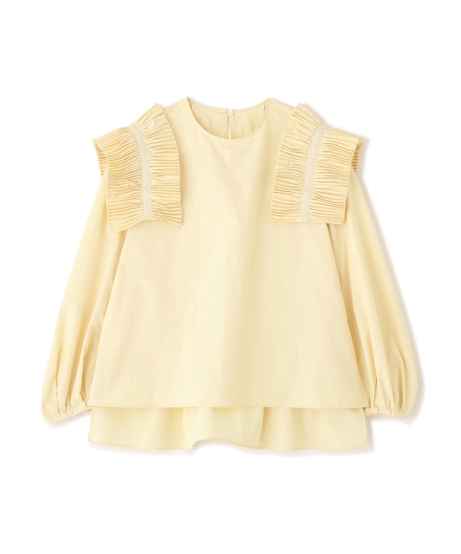 ◆クレストプリーツタイプライターブラウス