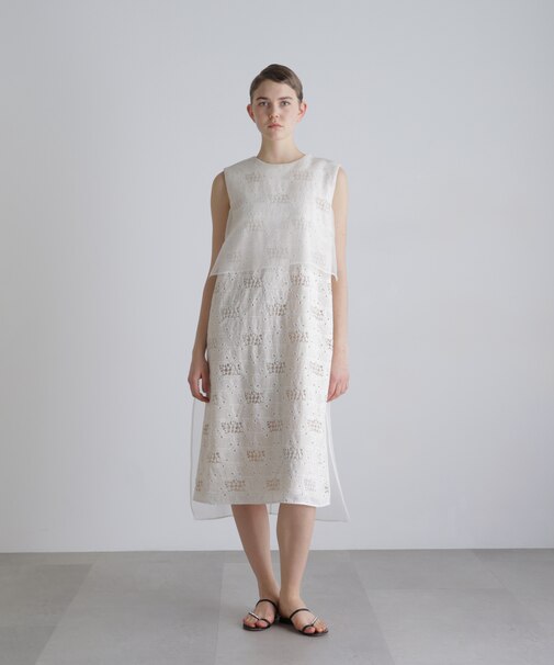 ◆ラティスエンブロイダリーワンピース