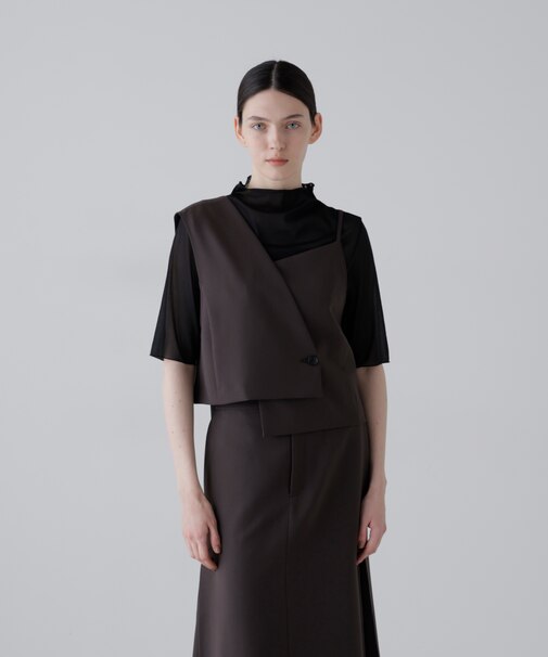 ◆ドライタッチトロアシメトップス