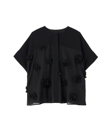 ◆ドットフラワーエンブロイダリーブラウス