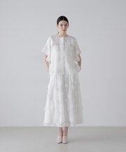 ◆ドットフラワーエンブロイダリースカート