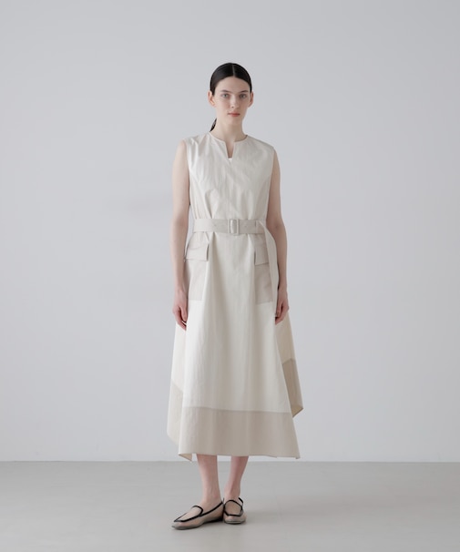 ドライタッチクロスワンピース