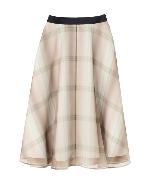 ◆オンブレチェックプリントスカート