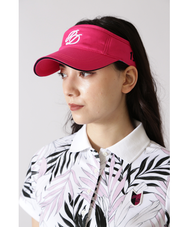 [PINKY GOLF]ロゴ刺繍ツイルバイザー