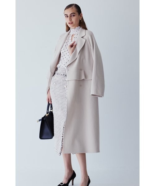 未使用　ピンキー&ダイアン　ウエストフリルウールリバーコート ◇ウエストフリルウールリバーコート｜ピンキーアンドダイアンの通販