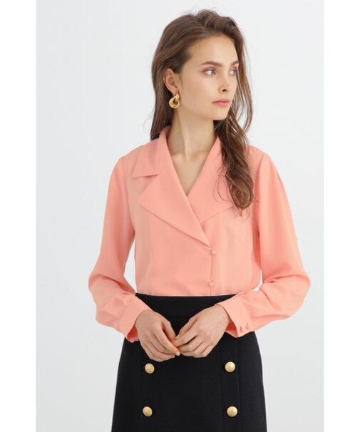 ◆テーラードカラーブラウス