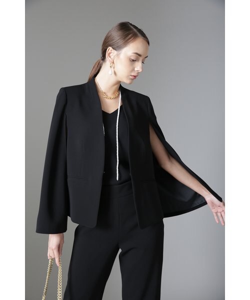 PINKY&DIANNE ケープジャケット ブラック タグ付き URBAN PRECIOUS] ケープジャケット｜ピンキーアンドダイアンの通販