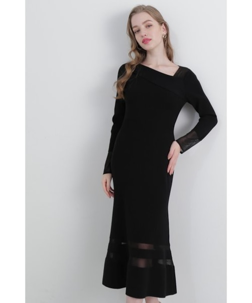 ◆シアーコンビニットワンピース