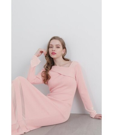 ◆シアーコンビニットワンピース