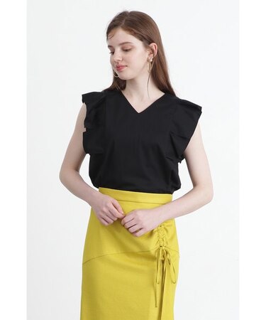 ◆フラットジャージーVネックカットソー