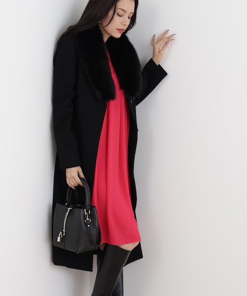 ◇ウエストフリルウールリバーコート｜ピンキーアンドダイアンの通販