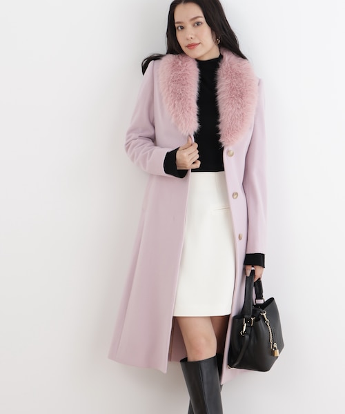 ◇ウエストフリルウールリバーコート｜ピンキーアンドダイアンの通販