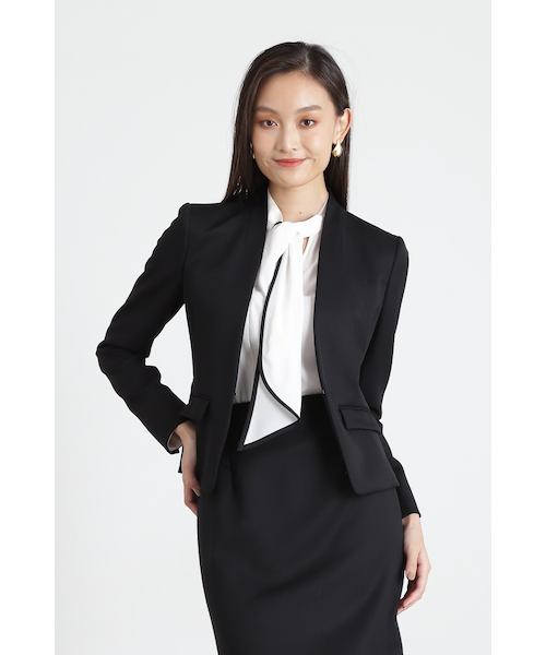 美品◆PINKY & DIANNE◆ダブルボタンツイードジャケット ◇スクエアーネックツイードジャケット（0315150204