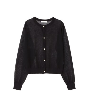 ◆シアーニットカーディガン