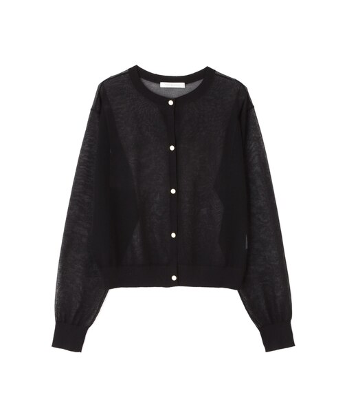 ◆シアーニットカーディガン