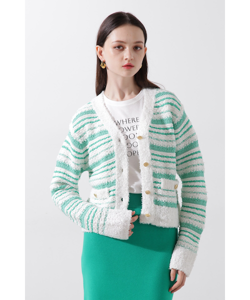 ◇ツイードニットカーディガン｜ピンキーアンドダイアンの通販｜&mall