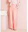 ◆スリムベルト付きワイドパンツ