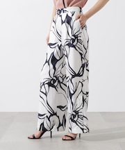 アートフラワープリントパンツ